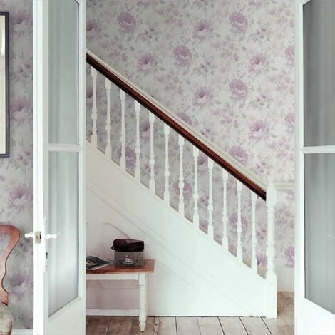 Floral Lilac Grey Wallpaper Water Colour Effect Paste The Wall Holden Decor Floral Lilac Grey Wallpaper Water Colour Effect Paste The Wall Holden Decor -HOLDEN DECOR Shop 10657827 3