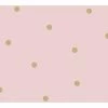 Dotty Spots Wallpaper Girls Bedroom Pink Gold Metallic Shimmer Holden Decor