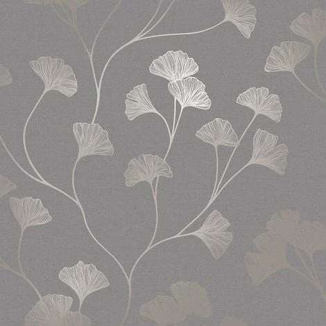 Floral Wallpaper Flowers Grey Rose Gold Metallic Shimmer Holden Decor Ginkgo Floral Wallpaper Flowers Grey Rose Gold Metallic Shimmer Holden Decor Ginkgo -HOLDEN DECOR Shop 11317898 1