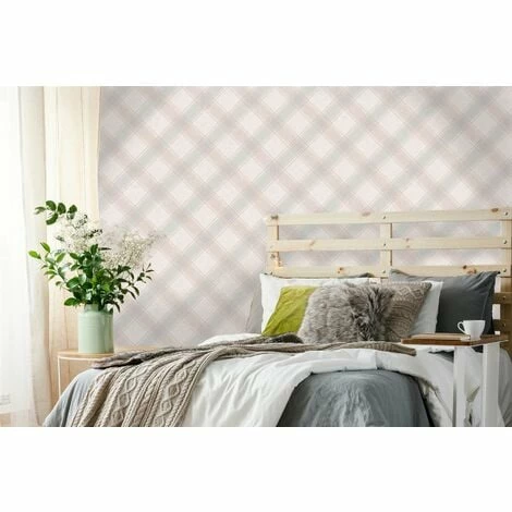 Check Tartan Wallpaper Checked Plaid Chequered Pink Grey Holden Decor Aidan Check Tartan Wallpaper Checked Plaid Chequered Pink Grey Holden Decor Aidan -HOLDEN DECOR Shop 11328126 2