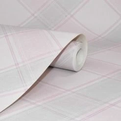 Check Tartan Wallpaper Checked Plaid Chequered Pink Grey Holden Decor Aidan 4 Check Tartan Wallpaper Checked Plaid Chequered Pink Grey Holden Decor Aidan -HOLDEN DECOR Shop 11328126 3