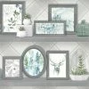 HOLDEN DECOR Stag Frames Wallpaper Animal Print Pheasant Floral Flowers Grey Teal Holden -HOLDEN DECOR Shop 11328135 1