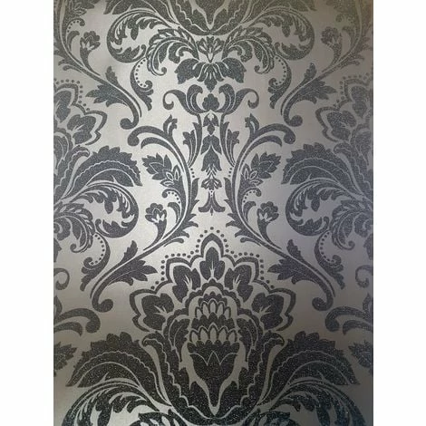 Black Damask Glitter Wallpaper Retro Textured Shimmer Holden Decor Feature Black Damask Glitter Wallpaper Retro Textured Shimmer Holden Decor Feature -HOLDEN DECOR Shop 11336641 1