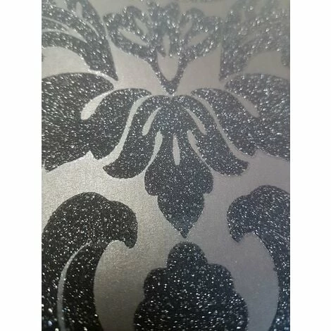 Black Damask Glitter Wallpaper Retro Textured Shimmer Holden Decor Feature Black Damask Glitter Wallpaper Retro Textured Shimmer Holden Decor Feature -HOLDEN DECOR Shop 11336641 4
