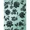 Kristen Flock Floral Wallpaper Duck Egg Brown Metallic Paste Wall Holden Decor
