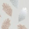 HOLDEN DECOR Feathers Wallpaper Glitter Metallic Rose Gold Silver Grey Textured Holden -HOLDEN DECOR Shop 12949144 1
