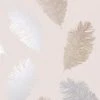 HOLDEN DECOR Feathers Wallpaper Glitter Metallic Rose Gold Silver Blush Pink Textured Holden