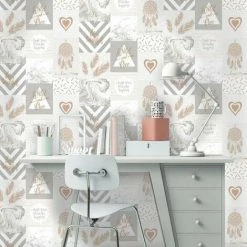 HOLDEN DECOR Marble Geometric Collage Wallpaper Grey Rose Gold Metallic Life Is Beautiful -HOLDEN DECOR Shop 12949153 3
