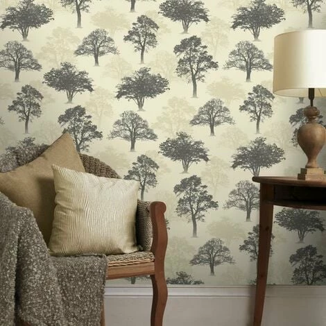 Woodland Forest Tree Nature Glitter Wallpaper Charcoal Beige Holden Decor Woodland Forest Tree Nature Glitter Wallpaper Charcoal Beige Holden Decor -HOLDEN DECOR Shop 13251737 2