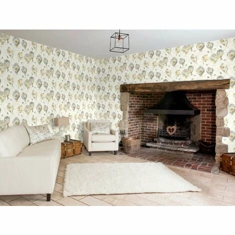 HOLDEN DECOR Oriental Lantern Birds Clouds Wallpaper Beige Grey Paste The Wall Holden Kyoto HOLDEN DECOR Oriental Lantern Birds Clouds Wallpaper Beige Grey Paste The Wall Holden Kyoto -HOLDEN DECOR Shop 14000566 4