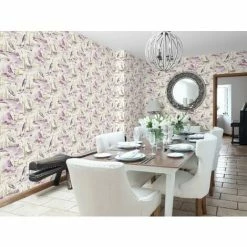 HOLDEN DECOR Cranes Reeds Floral Wallpaper White Heather Lime Watercolour Paste Wall Holden -HOLDEN DECOR Shop 14000570 3