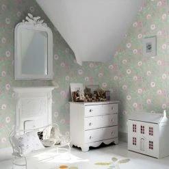 HOLDEN DECOR Dandelions Floral Wallpaper Silver Fuchsia Metallic Paste Wall Holden Cassara -HOLDEN DECOR Shop 14018862 3