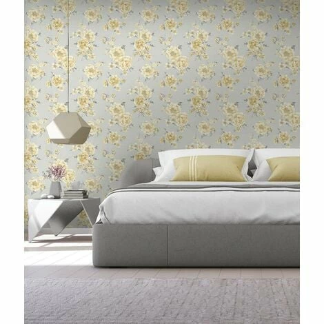 Peony Yellow Light Grey Floral Wallpaper Roses Flowers Painterly Holden Decor Peony Yellow Light Grey Floral Wallpaper Roses Flowers Painterly Holden Decor -HOLDEN DECOR Shop 14750453 2