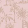 Palm Tree Wallpaper Blush Pink Rose Gold Metallic Tropical Shimmer Holden Decor -HOLDEN DECOR Shop 14822115 1