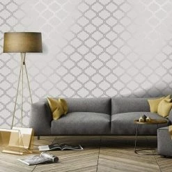 HOLDEN DECOR Glistening Geo Trellis Wallpaper Grey/Silver Holden 12750 3 HOLDEN DECOR Glistening Geo Trellis Wallpaper Grey/Silver Holden 12750 -HOLDEN DECOR Shop 23695145 2