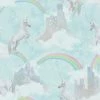 HOLDEN DECOR I Believe In Unicorns Wallpaper Teal Holden 12481