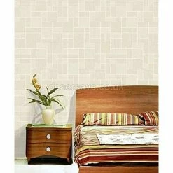 HOLDEN DECOR Holden Wallpaper - Beige & White / Silver Glitter Tiles - Tiling On A Roll 89242 -HOLDEN DECOR Shop 23695171 2