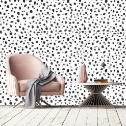 HOLDEN DECOR Dalmatian Dots Wallpaper Holden Animal Print Black White Trendy Contemporary -HOLDEN DECOR Shop 27562711 2