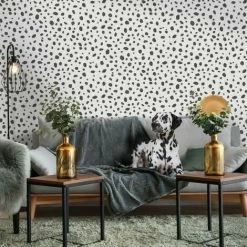HOLDEN DECOR Dalmatian Dots Wallpaper Holden Animal Print Black White Trendy Contemporary -HOLDEN DECOR Shop 27562711 3