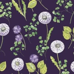Cassara Plum Wallpaper Holden Decor Floral Green Purple White Paste The Wall