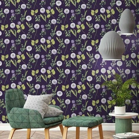 Cassara Plum Wallpaper Holden Decor Floral Green Purple White Paste The Wall Cassara Plum Wallpaper Holden Decor Floral Green Purple White Paste The Wall -HOLDEN DECOR Shop 27753952 2