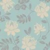 Floral Textured Wallpaper Holden Decor Cream Teal Grey Silver Flower Metallic -HOLDEN DECOR Shop 27861410 1