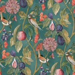 HOLDEN DECOR Aruba Teal Wallpaper Holden Topical Jungle Paste The Wall Birds Green Purple