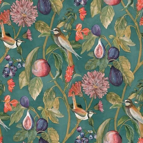 HOLDEN DECOR Aruba Teal Wallpaper Holden Topical Jungle Paste The Wall Birds Green Purple HOLDEN DECOR Aruba Teal Wallpaper Holden Topical Jungle Paste The Wall Birds Green Purple -HOLDEN DECOR Shop 28720150 1