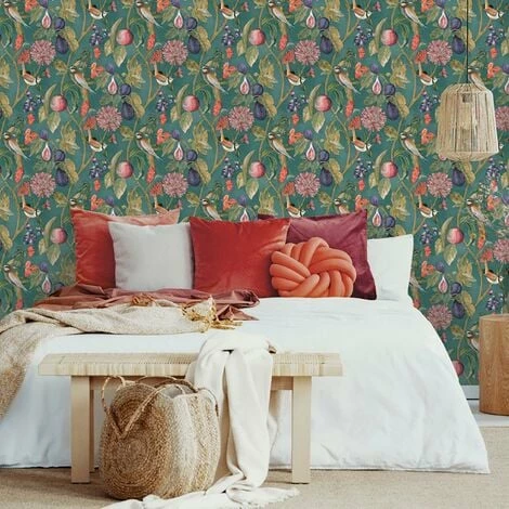 HOLDEN DECOR Aruba Teal Wallpaper Holden Topical Jungle Paste The Wall Birds Green Purple HOLDEN DECOR Aruba Teal Wallpaper Holden Topical Jungle Paste The Wall Birds Green Purple -HOLDEN DECOR Shop 28720150 3