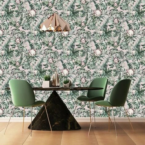 HOLDEN DECOR Protea Floral Wallpaper Holden Jungle Tropical Dusky Pink Palm Leaf Green HOLDEN DECOR Protea Floral Wallpaper Holden Jungle Tropical Dusky Pink Palm Leaf Green -HOLDEN DECOR Shop 28765058 3