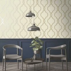 HOLDEN DECOR Laticia Trellis Wallpaper Holden White Gold Cream Glitter Textured Metallic -HOLDEN DECOR Shop 28765071 3