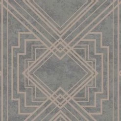 HOLDEN DECOR Delano Geometric Wallpaper Holden Metallic Textured Vinyl Rose Gold Grey