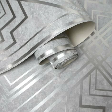 HOLDEN DECOR Delano Geometric Wallpaper Holden Metallic Textured Vinyl Grey Silver HOLDEN DECOR Delano Geometric Wallpaper Holden Metallic Textured Vinyl Grey Silver -HOLDEN DECOR Shop 28871713 2