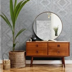 HOLDEN DECOR Delano Geometric Wallpaper Holden Metallic Textured Vinyl Grey Silver 4 HOLDEN DECOR Delano Geometric Wallpaper Holden Metallic Textured Vinyl Grey Silver -HOLDEN DECOR Shop 28871713 3