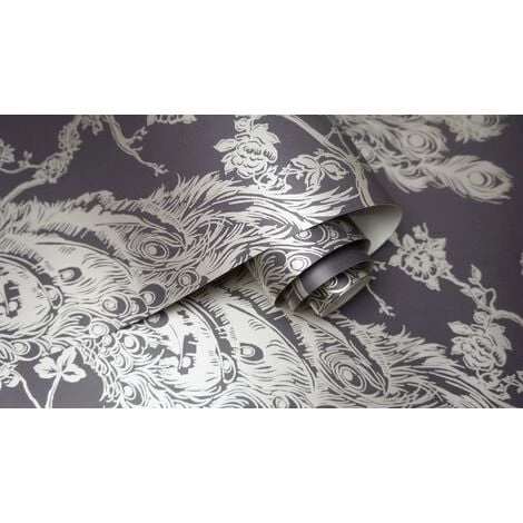 Glistening Peacock Purple Wallpaper Metallic Copper Holden Decor Bird Trees Feather Glistening Peacock Purple Wallpaper Metallic Copper Holden Decor Bird Trees Feather -HOLDEN DECOR Shop 29297100 4