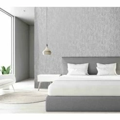 Holden Decor Statement Industrial Texture Grey Metallic Silver Wallpaper 12840