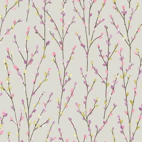 Catkins Wallpaper Holden Decor Pink Floral Dove Grey Purple Paste The Wall Catkins Wallpaper Holden Decor Pink Floral Dove Grey Purple Paste The Wall -HOLDEN DECOR Shop 29648268 1