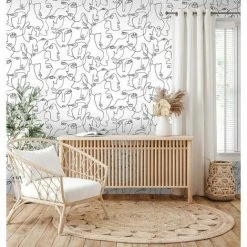 HOLDEN DECOR Abstract Faces Wallpaper Holden Black White Trendy Modern Contemporary -HOLDEN DECOR Shop 31450714 3