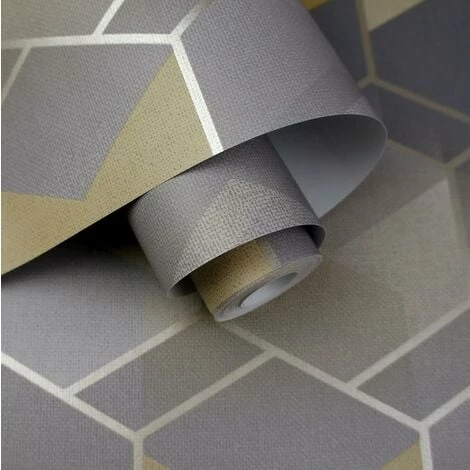 HOLDEN DECOR Asik Geometric Wallpaper Holden Grey Yellow Metallic Modern Contemporary HOLDEN DECOR Asik Geometric Wallpaper Holden Grey Yellow Metallic Modern Contemporary -HOLDEN DECOR Shop 31450715 3
