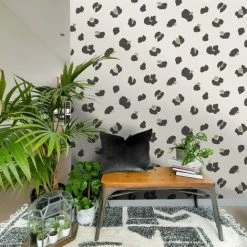 HOLDEN DECOR Cream Large Leopard Spot Wallpaper Holden Animal Print Black Gold Metallic -HOLDEN DECOR Shop 32634821 3