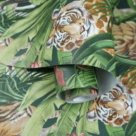 Safari Fusion Jungle Tropical Animal Green Holden Decor Wallpaper Safari Fusion Jungle Tropical Animal Green Holden Decor Wallpaper -HOLDEN DECOR Shop 32990661 2