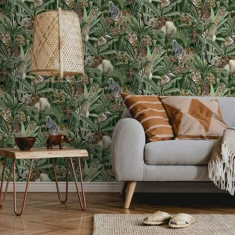 Safari Fusion Jungle Tropical Animal Green Holden Decor Wallpaper Safari Fusion Jungle Tropical Animal Green Holden Decor Wallpaper -HOLDEN DECOR Shop 32990661 4