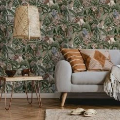Safari Fusion Jungle Tropical Animal Silver Gold Holden Decor Wallpaper -HOLDEN DECOR Shop 32990662 3