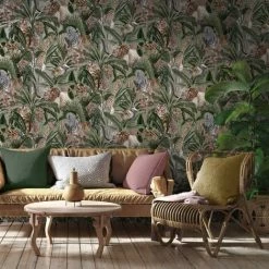 Safari Fusion Jungle Tropical Animal Silver Gold Holden Decor Wallpaper -HOLDEN DECOR Shop 32990662 4