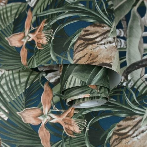 Safari Fusion Jungle Tropical Animal Navy Holden Decor Wallpaper Safari Fusion Jungle Tropical Animal Navy Holden Decor Wallpaper -HOLDEN DECOR Shop 32990668 2