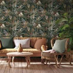 Safari Fusion Jungle Tropical Animal Navy Holden Decor Wallpaper 4 Safari Fusion Jungle Tropical Animal Navy Holden Decor Wallpaper -HOLDEN DECOR Shop 32990668 3