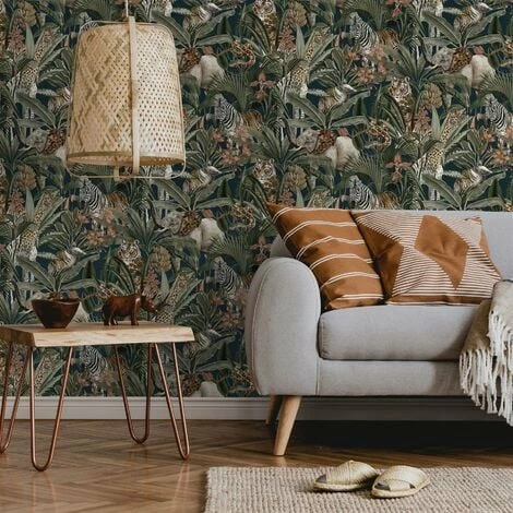 Safari Fusion Jungle Tropical Animal Navy Holden Decor Wallpaper Safari Fusion Jungle Tropical Animal Navy Holden Decor Wallpaper -HOLDEN DECOR Shop 32990668 4