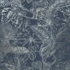 HOLDEN DECOR Sumatran Jungle Themed Wallpaper Glittery Finish Textured Wallcovering Navy