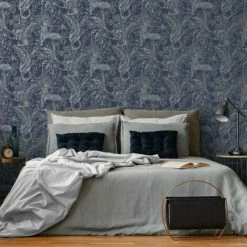 HOLDEN DECOR Sumatran Jungle Themed Wallpaper Glittery Finish Textured Wallcovering Navy -HOLDEN DECOR Shop 33765388 3