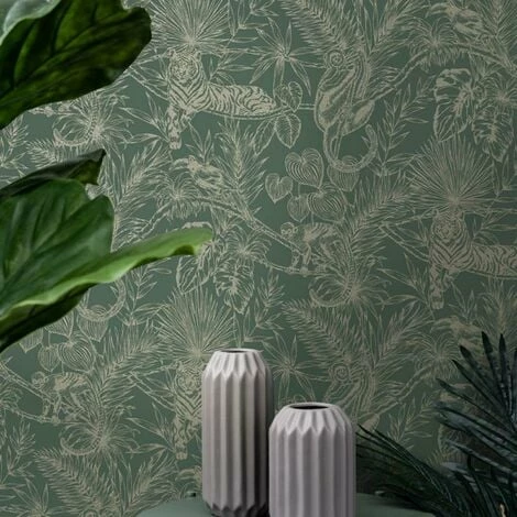 HOLDEN DECOR Sumatran Jungle Themed Wallpaper Glittery Finish Textured Wallcovering Green HOLDEN DECOR Sumatran Jungle Themed Wallpaper Glittery Finish Textured Wallcovering Green -HOLDEN DECOR Shop 33765389 3